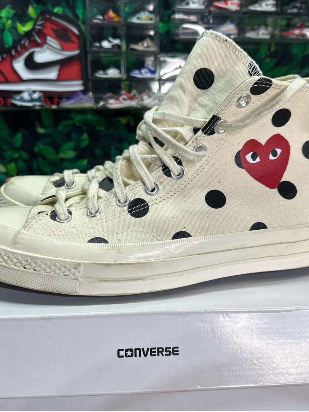 Converse Chuck Taylor High Comme des Garcon Play Polka Dot Size 11M